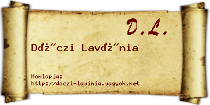 Dóczi Lavínia névjegykártya